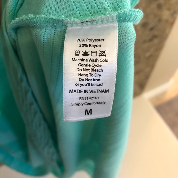 Hard to Find Mint Green Ruffle Pintuck Stripe Carly - Picture 5 of 8